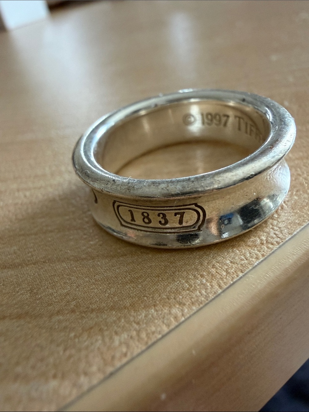Tiffany & Co. Silver 1837 Ring - Picture 4 of 5